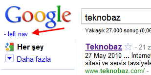 [Teknobaz] Google sol sütun